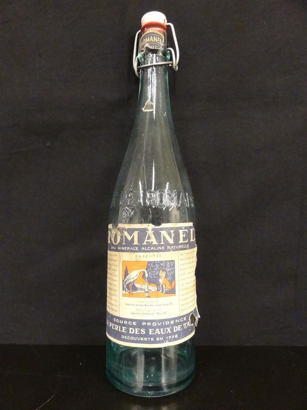 Gläser, Krüge & Flaschen: alte Flasche EAUX DE ROMANEL – Gebraucht aus Kerzers von Flaschenposten