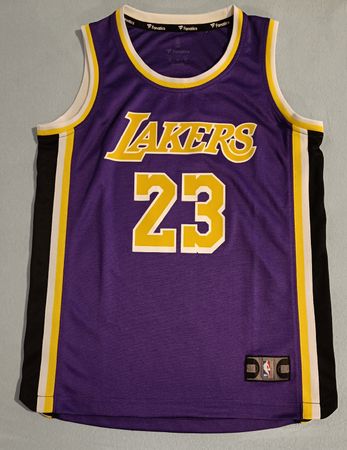 Maillot Lakers James 23 Fanatics🏀 violet jaune occasion