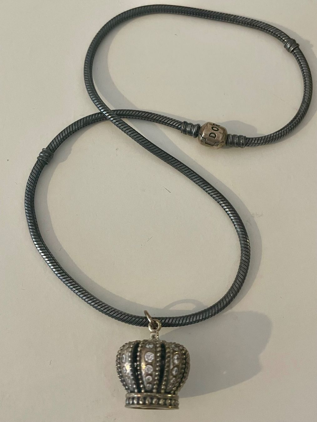 Pandora Catenine: Pandora Kette mit Krone aus Silber – Usato da Basel venduto da zla_hjm6 1