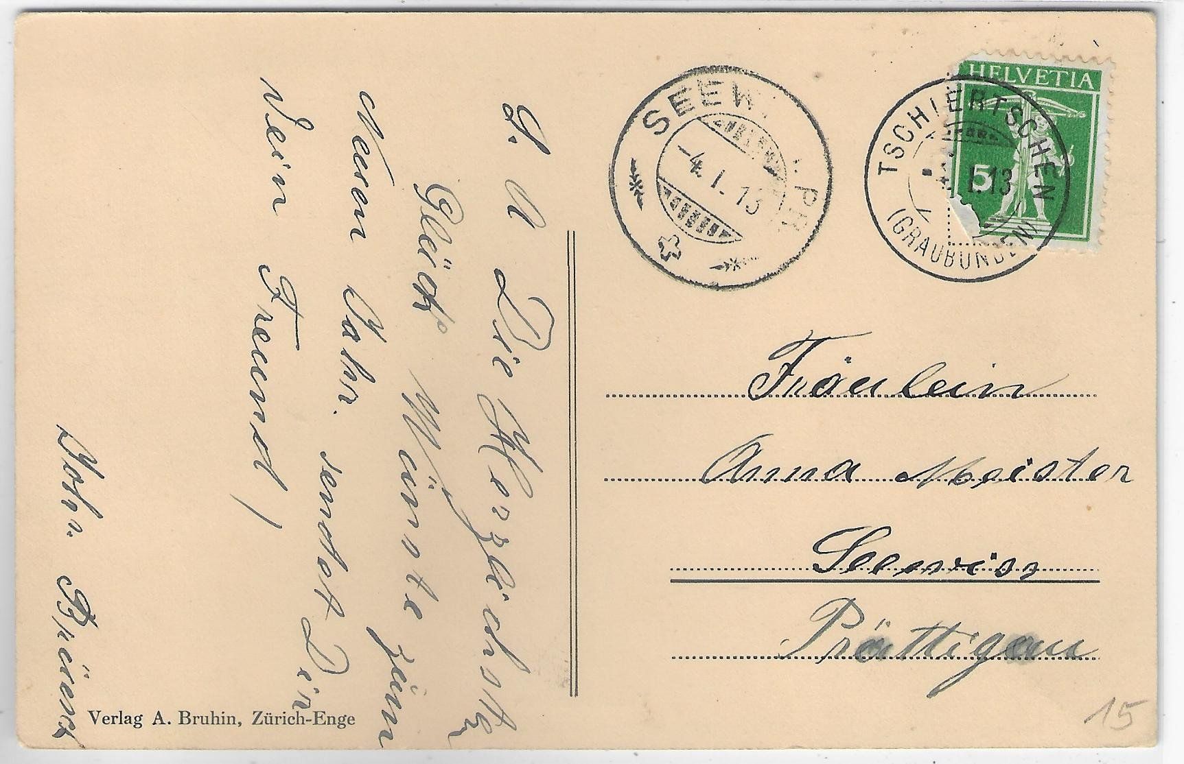 Cartes postales: Tschiertschen - Generalansicht – D'occasion à Ettingen par Kartenplanet 1