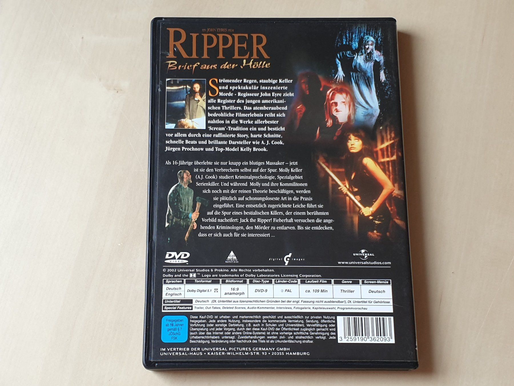 Tutti i DVDs: Ripper Brief aus der Hölle – Usato da Stansstad venduto da collectorsshop 1
