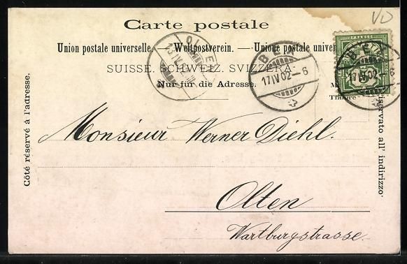 Cartes postales: Bex, Institut Ch. Bitterlin, Ortsansicht – D'occasion à Berlin par bartko-reher 1
