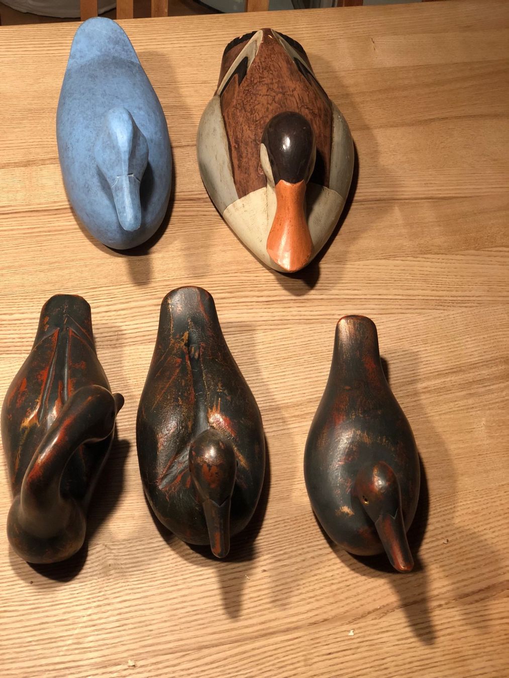Figuren: Hübsche Enten aus Holz- 5 Stück – Gebraucht aus Röschenz von Tashroal 1