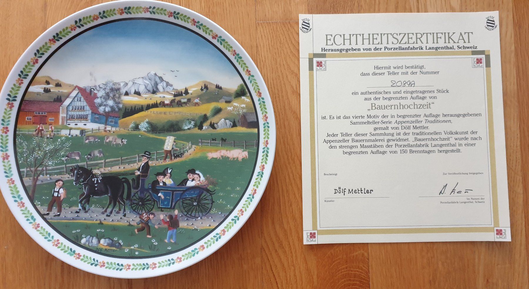 Piatti: 6 Sammelteller Appenzeller Traditionen – Usato da Schliern b. Köniz venduto da Renagrumpi 3