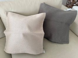 Zierkissenbezüge 50 × 50 cm  Ecru & Taupe