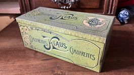 Boite ancienne Klaus Waffeln blechdose antik grüne