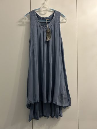 Kleid blau Grösse One Size mit pailletten Verzierungen neu