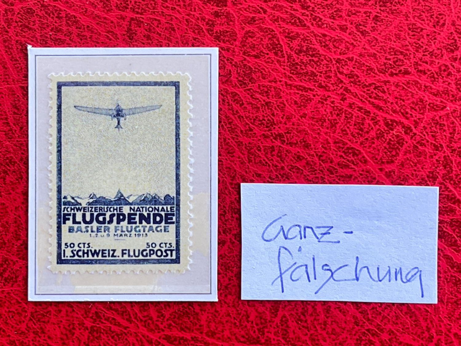 Alle Briefmarken: Fälschung Flugpostvorläufer II Basel – Gebraucht aus Bern von myrona
