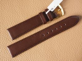 NOS feines Leder-Uhrenband Glattleder Mokka-Braun 18mm NOS