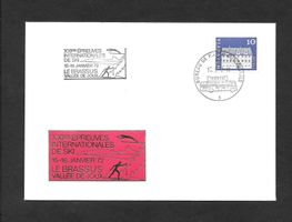 Sonderbrief A. 1128 Skiwettkämpfe Le Brassus 15.-16.1.1972