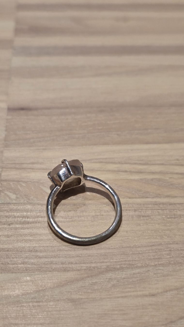 Anelli: Silberring mit Rosenquarz-Stein Gr. 54 – Usato da Berikon venduto da alko93 1