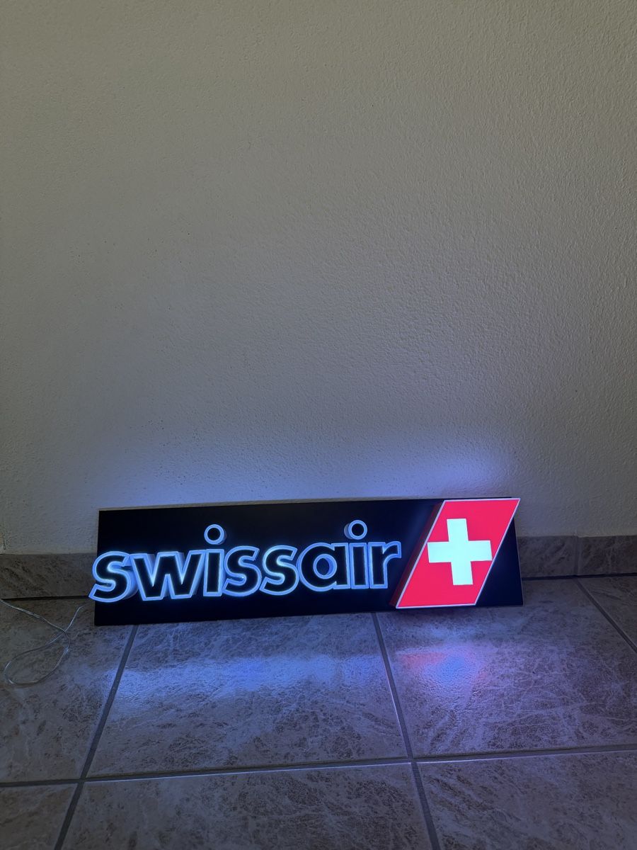 Swissair Insegne: Swissair Leuchtreklame – Nuovo (secondo la descrizione) da Willisau venduto da lar_k5nf
