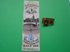 Abzeichen Seidenband von 1926 Bundesfeier + Auszeichnung
