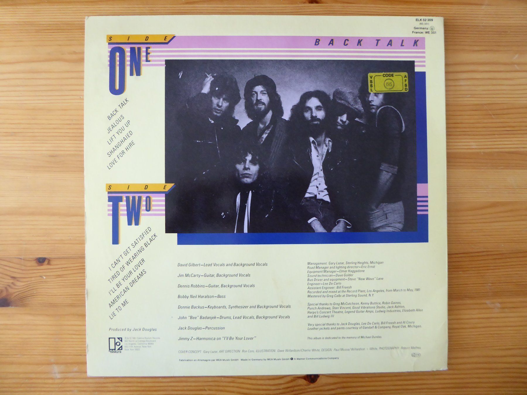 Dischi in vinile: The Rockets - Back Talk – Usato da Aeugst am Albis venduto da Drayprescot 1