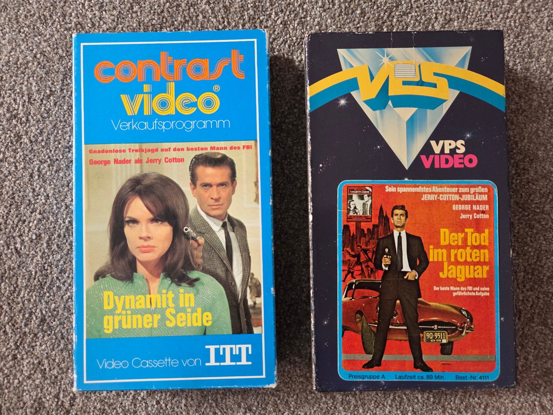 Tutti i VHS: 2x Jerry Cotton auf VHS selten – Usato da Mollis venduto da Cadillac58