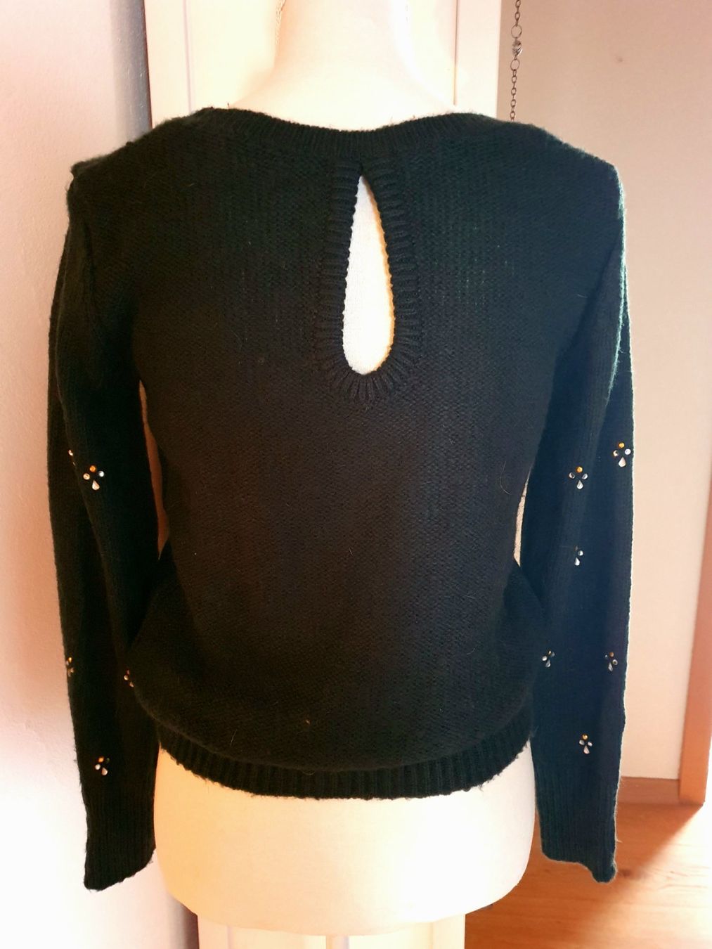 Maglioni & Felpe: Strickpullover dunkelgrün mit Strass Gr.  XS/ S – Usato da Reitnau venduto da Sirona28 2