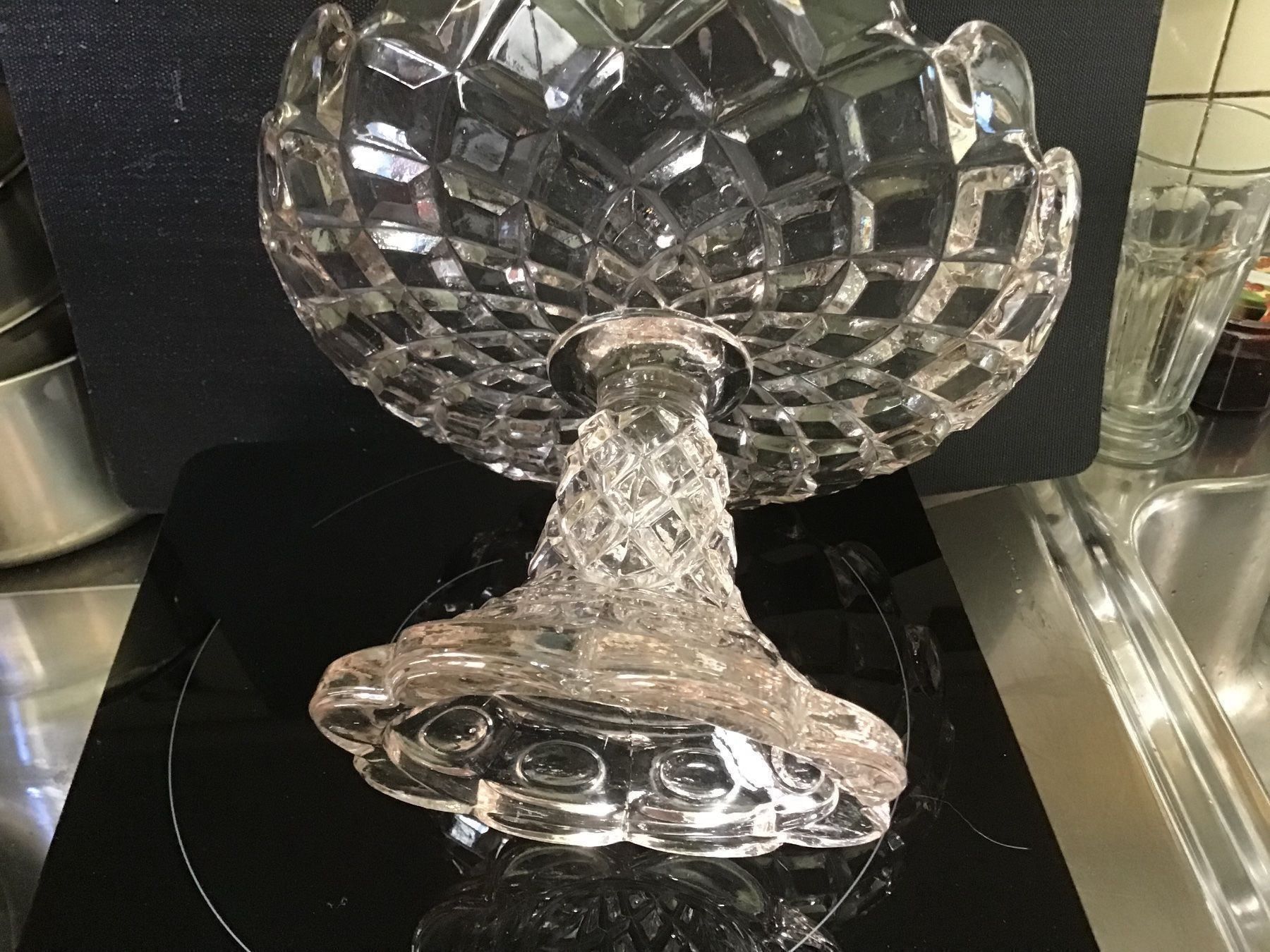 Gläser: Alte Antike Glas Fussschale – Gebraucht aus St. Gallen von Goldlilly 1