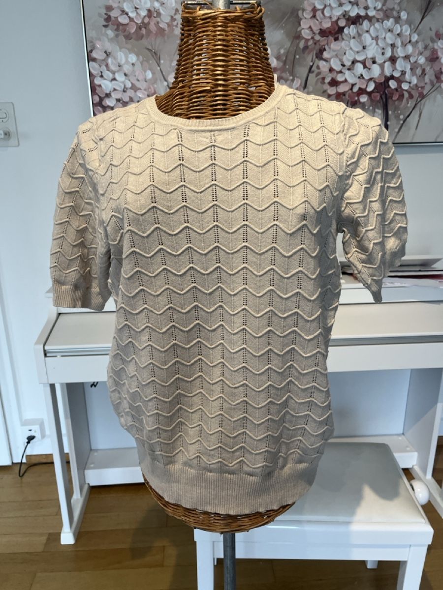 Pulls & Sweat-shirts: Strickpullover kurzarm beige, M – D'occasion à Solothurn par Bobesch08