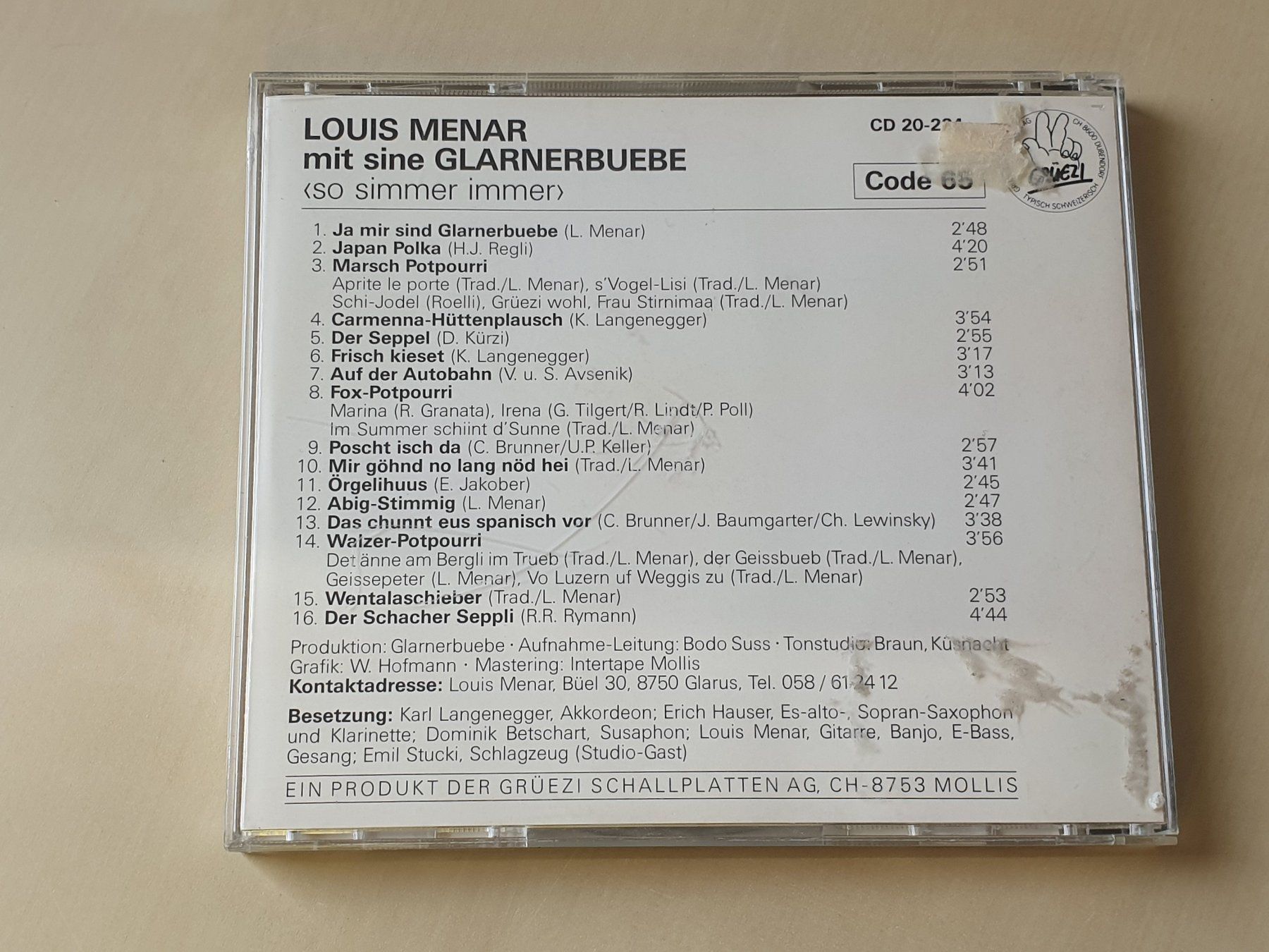 CDs: Louis Menar mit sine Glarnerbuebe So simmer immer – Gebraucht aus Stansstad von collectorsshop 1