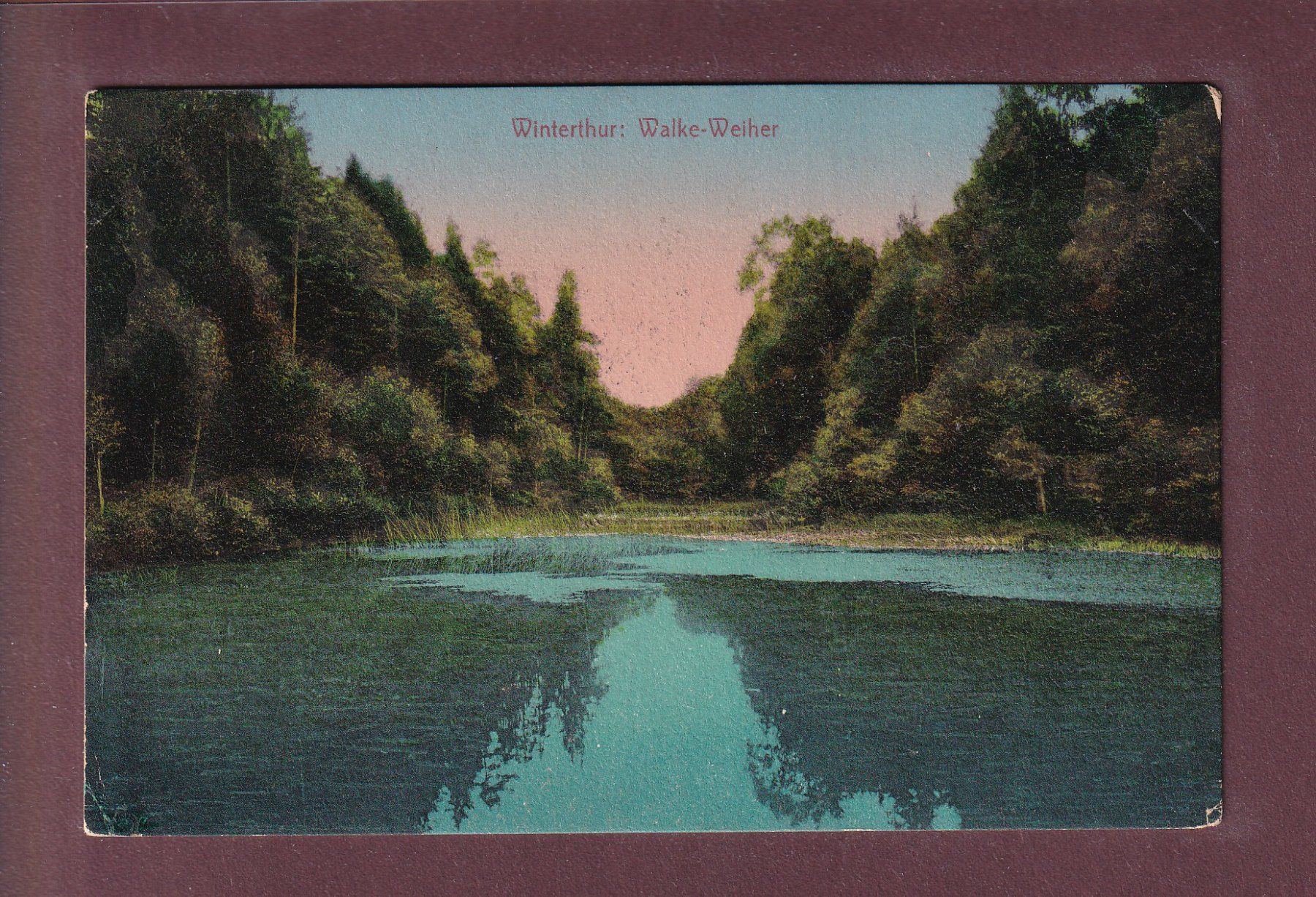 Cartoline postali: WINTERTHUR - Walke-Weiher - 1912 – Usato da Pully venduto da nicecards