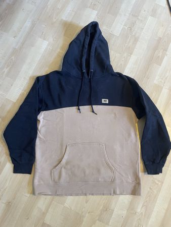 Obey Hoodie zweifarbig blau beige XL