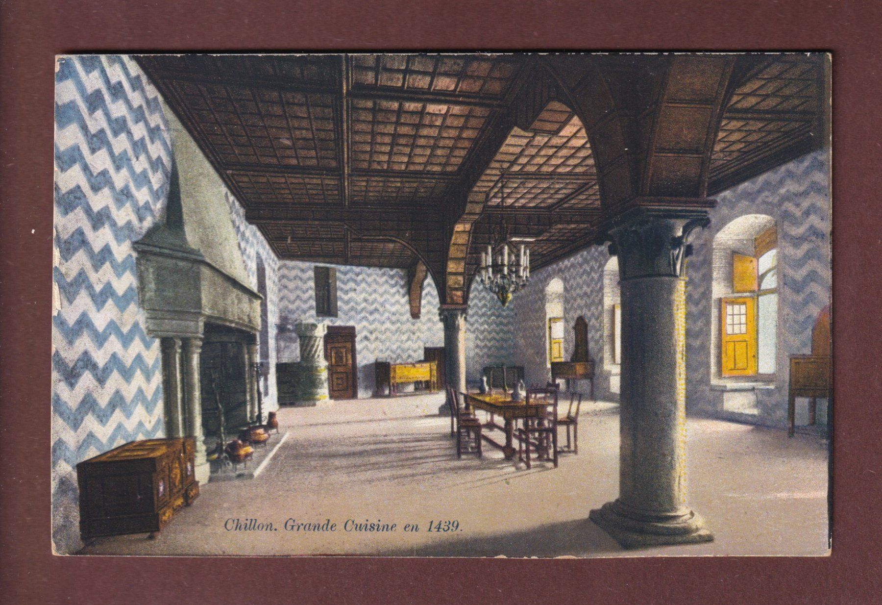 Cartoline postali: Château de CHILLON - Grande cuisine – Usato da Pully venduto da nicecards-shop