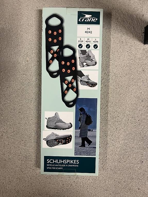 Selle & Accessori: Crane Schuhspikes Grösse M neu – Nuovo e nell'imballaggio originale da Illnau venduto da Camponovos