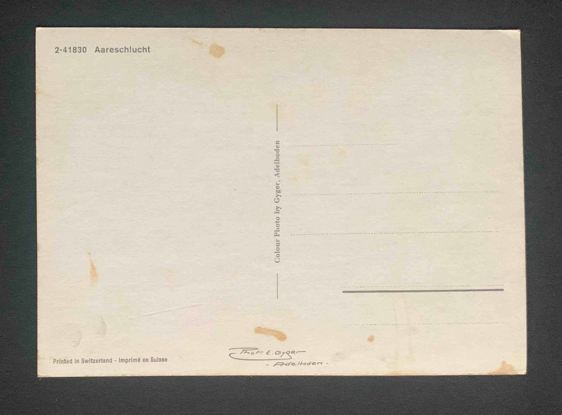 Cartoline postali: AK Aareschlucht – Usato da Goldau venduto da artelier1 1