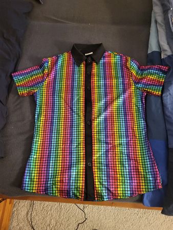 Faschingshemd / Partyhemd Grösse M - Rainbow Regenbogen 53