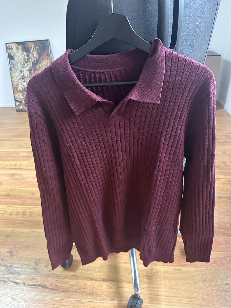 Maglioni & Felpe: Herren Strickpullover mit Kragen, Grösse L, Weinrot – Nuovo (secondo la descrizione) da Fisibach venduto da hadilicious 1
