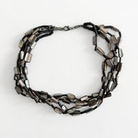 Collier Noir & Gris/Argenté