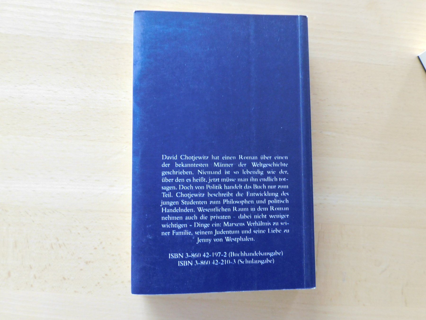 Libri: David Chotjewitz - Karl Marx – Usato da Emmenbrücke venduto da Dickens 1