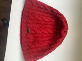 Barbour Wollmütze, rot, top Zustand, warm für den Winter