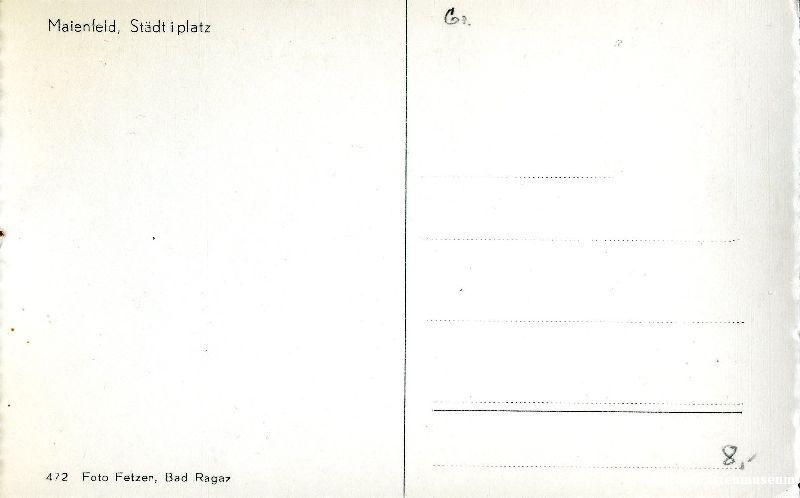 Cartoline postali: Meienfeld - Städtliplatz + c1950 – Usato da Emmenbrücke venduto da teestube 1