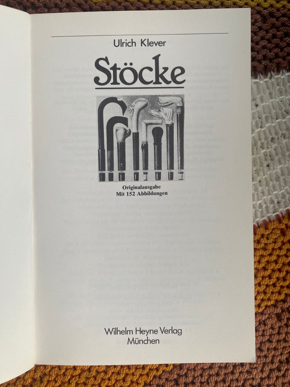 Libri: 1980 Buch "Stöcke" – Usato da Trimbach venduto da Antik-Samariter 1