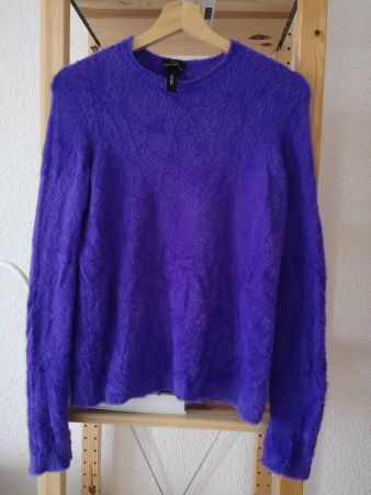 MARC CAIN flauschiger Angora Pulli Gr. S lila