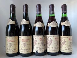 5x A. Bichot Fleurie 1978 Weine guter Zustand...