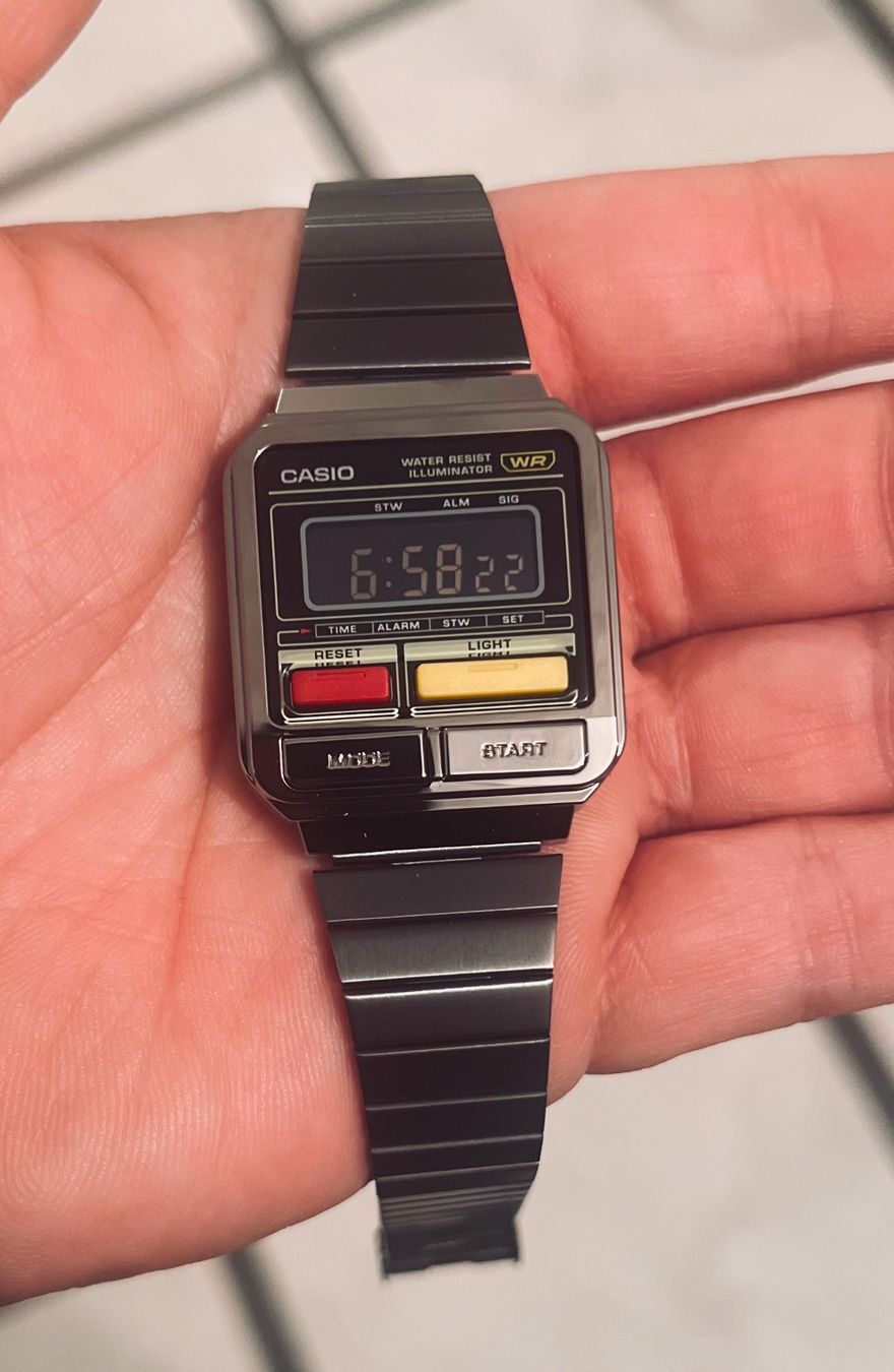 Casio Orologi: Casio Armbanduhren A120WEGG-1BDF – Nuovo e nell'imballaggio originale da Adlikon b.Regensdf venduto da GPITIME 1