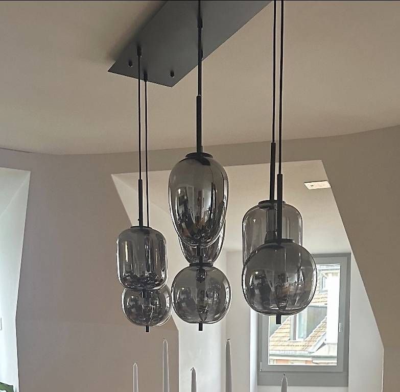 Kronleuchter & Deckenlampen: Pendellampe mit Rauchglas – Gebraucht aus Luzern von Pascalito17 3