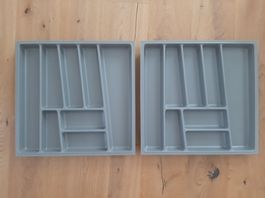 2 Stk. Besteckkasten für Schubladen, 49x47x4,3 cm
