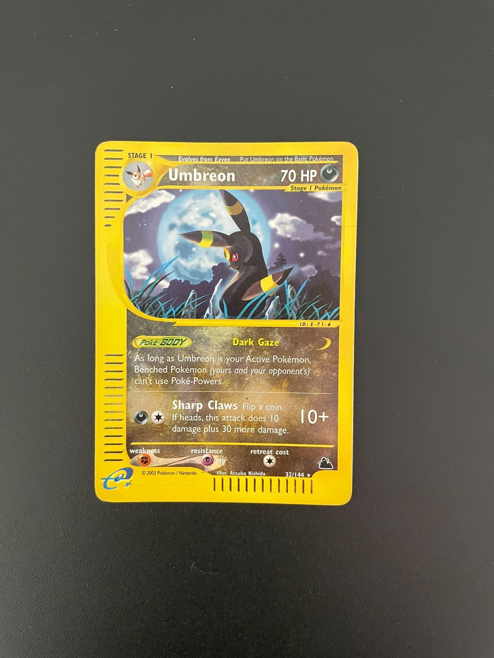 Pokémon Carte collezionabili: Pokémon Skyridge Umbreon Reverse Holo 32/144 – Usato da Zürich venduto da kev_c5cb