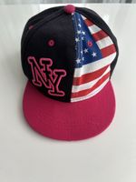 Cap NY USA flag pink black adjustable new