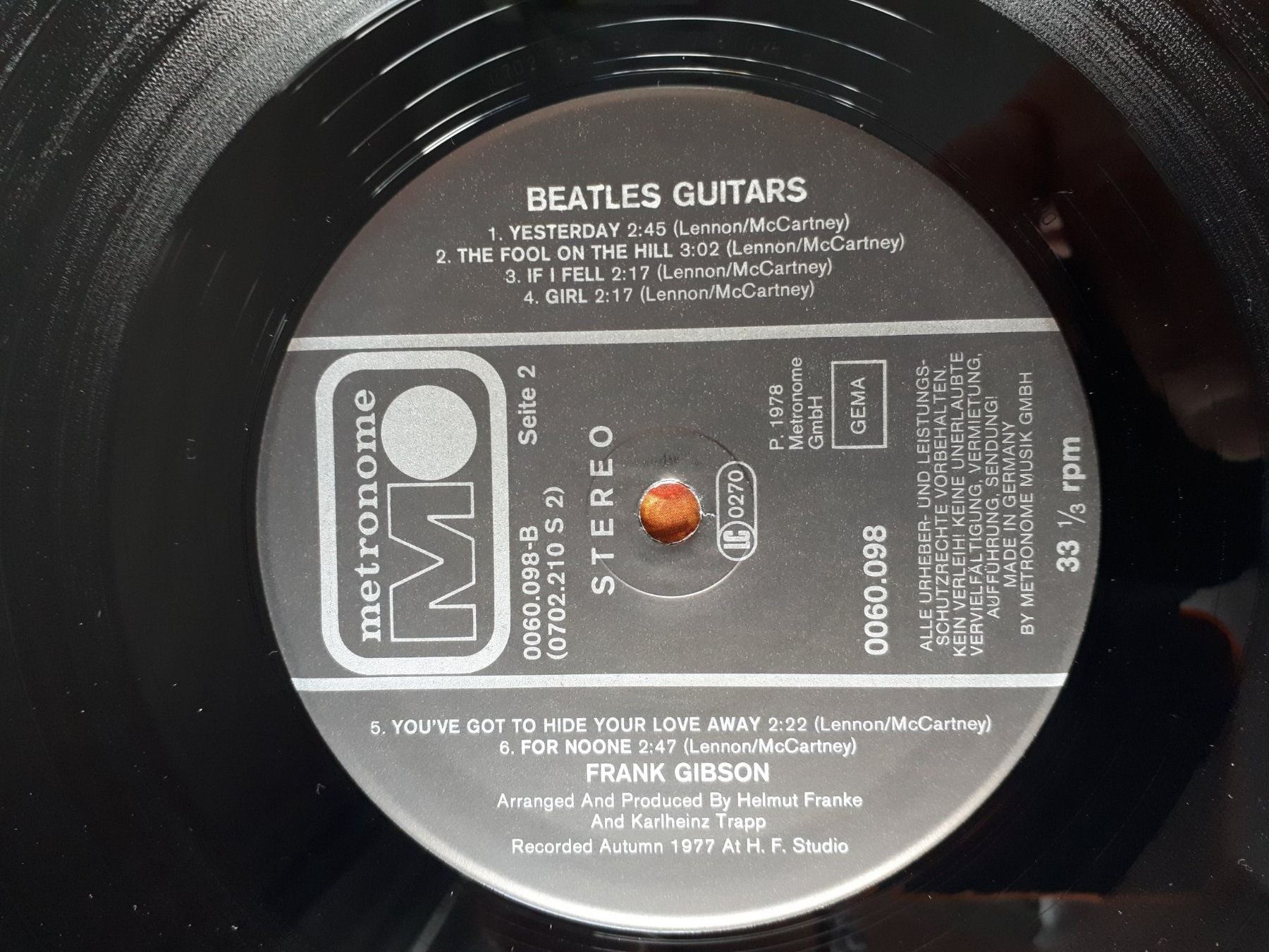 Dischi in vinile: LP Frank Gibson / Beatles Guitars – Usato da Seewen SZ venduto da SuperpumaDisplayTeam 3