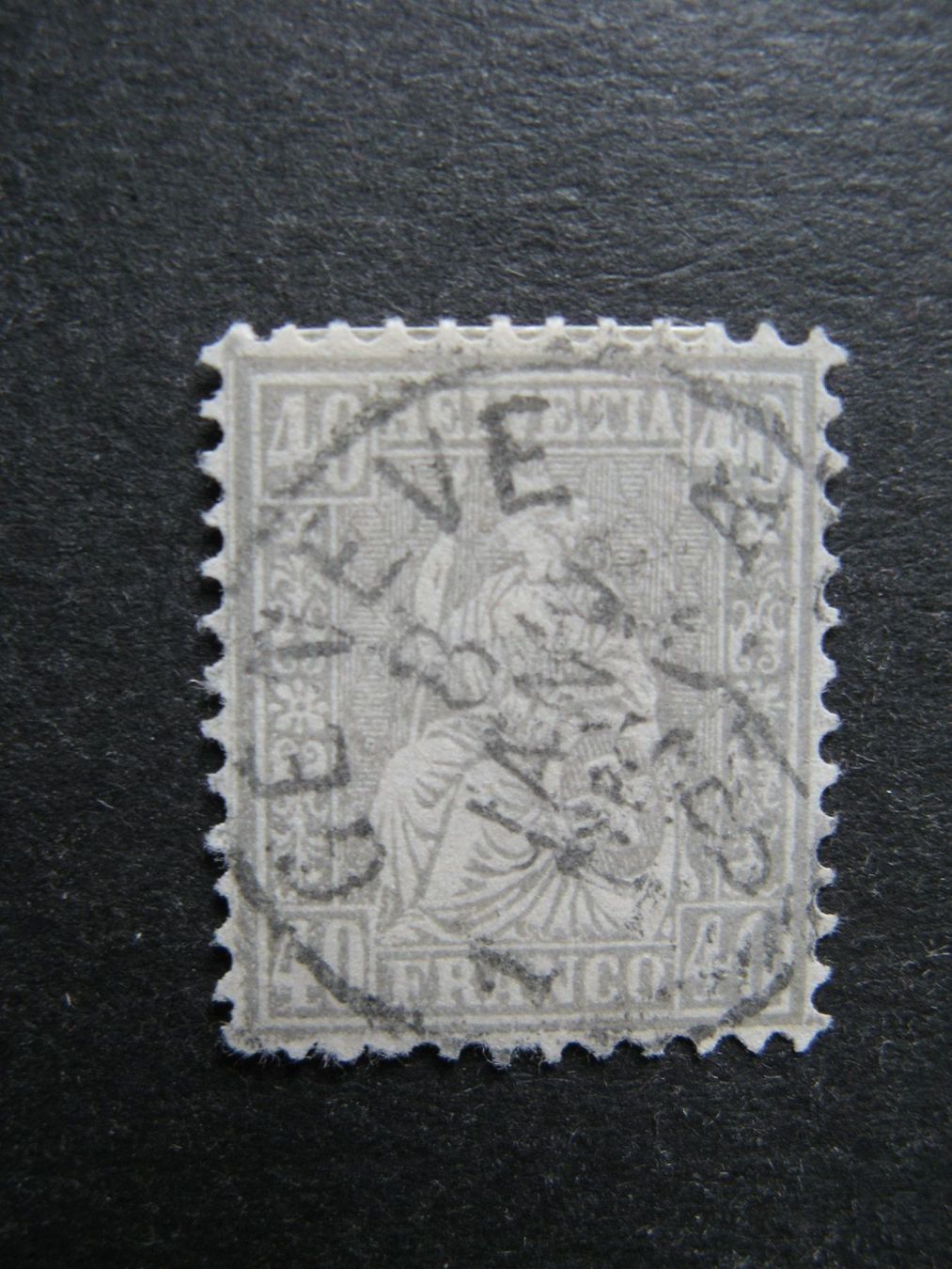 Alle Briefmarken: Sitzende Helvetia 42 gestempelt – Gebraucht aus Frauenfeld von Interessent1