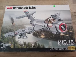 Sluban Modelbricks MIG-15 Bis Fighter Jet, lego kompatibel!