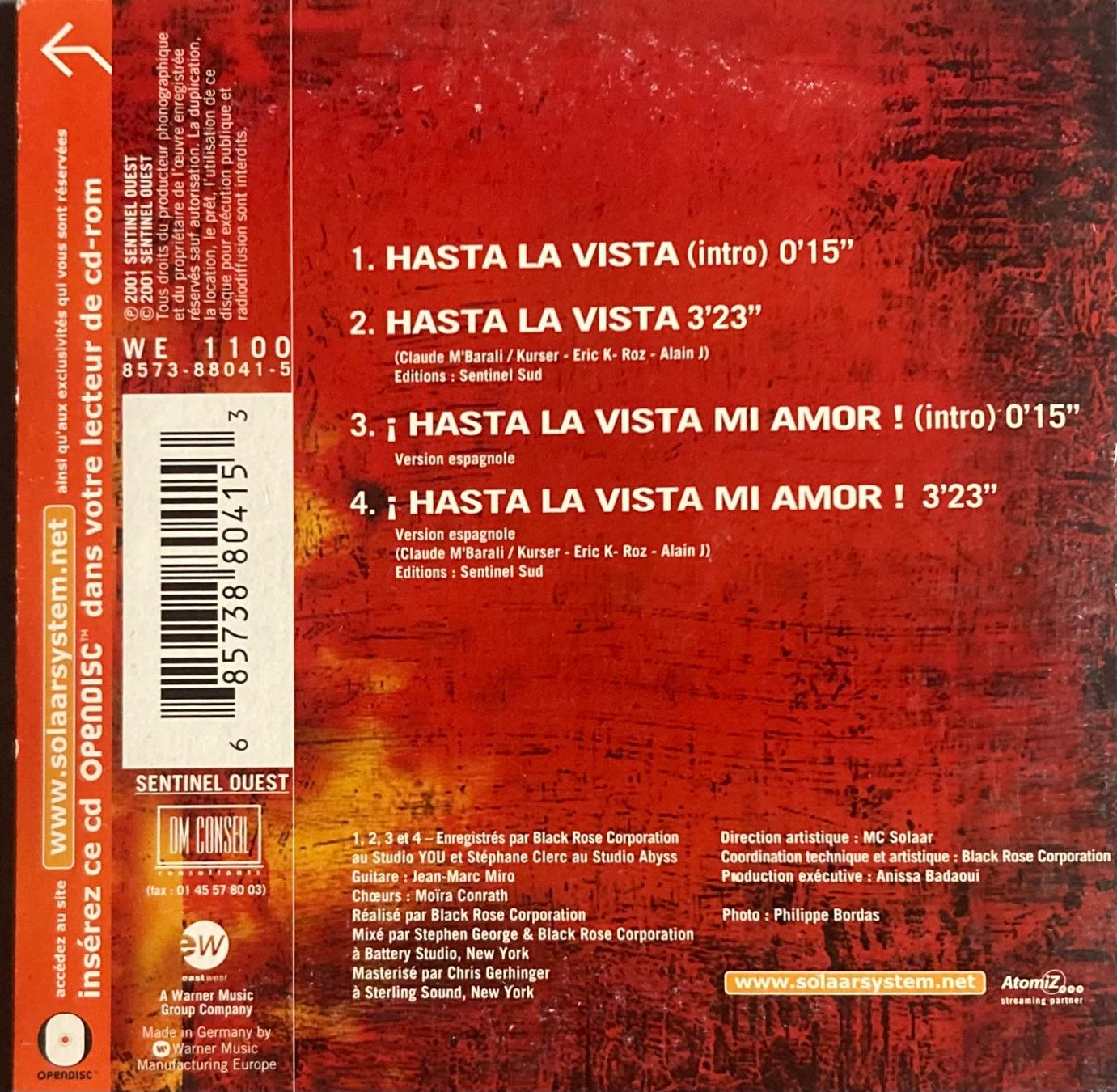 CD: MC SOLAAR - HASTA LA VISTA – Usato da Poliez-Pittet venduto da Newtown-Records 1