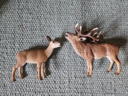 Schleich Hirsch und Hirschkuh neuwertig