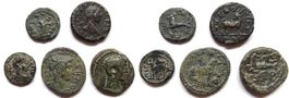 lot 5 roman provincial coins (2-3rd century AD)
