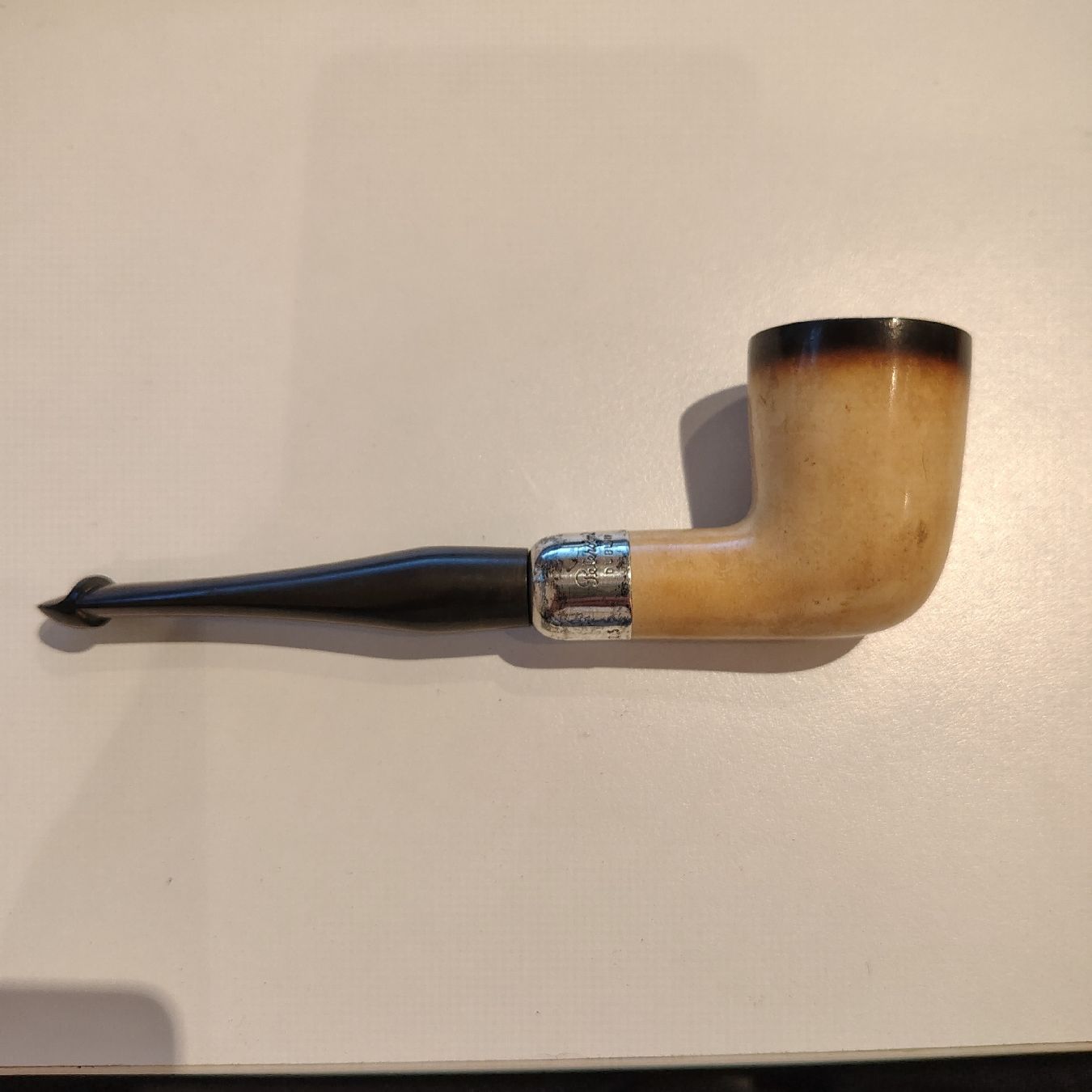 Pipe & Accessori: Petersen Dublin .925 Silver Mount Meerschaum Pipe – Usato da maroggia venduto da tondo_Music