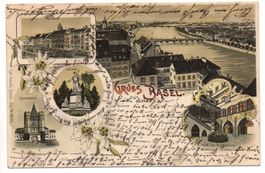 LITHO Gruss aus BASEL - Künzli AK No. 3821